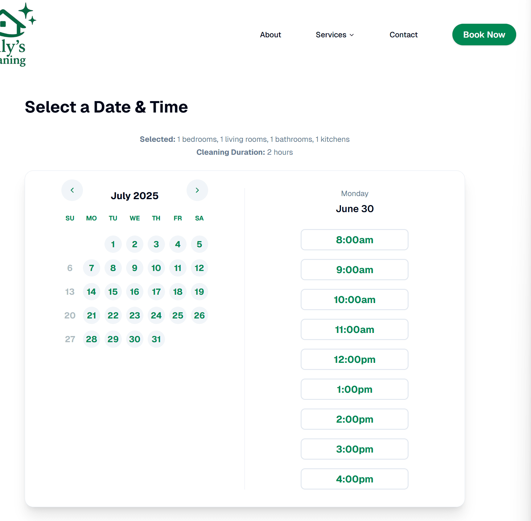 Booking system