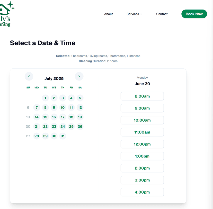 Booking system